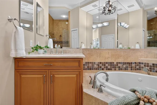 an aerial view of a house having outdoor space