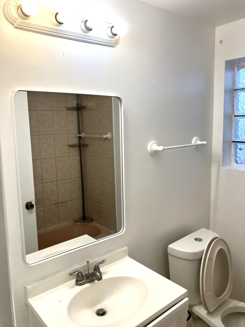 840 East 89th Street Chicago, IL 60619 - Photo 11 of 27 a bathroom with a sink a toilet and shower