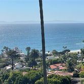 a view of a terrace with a lake view