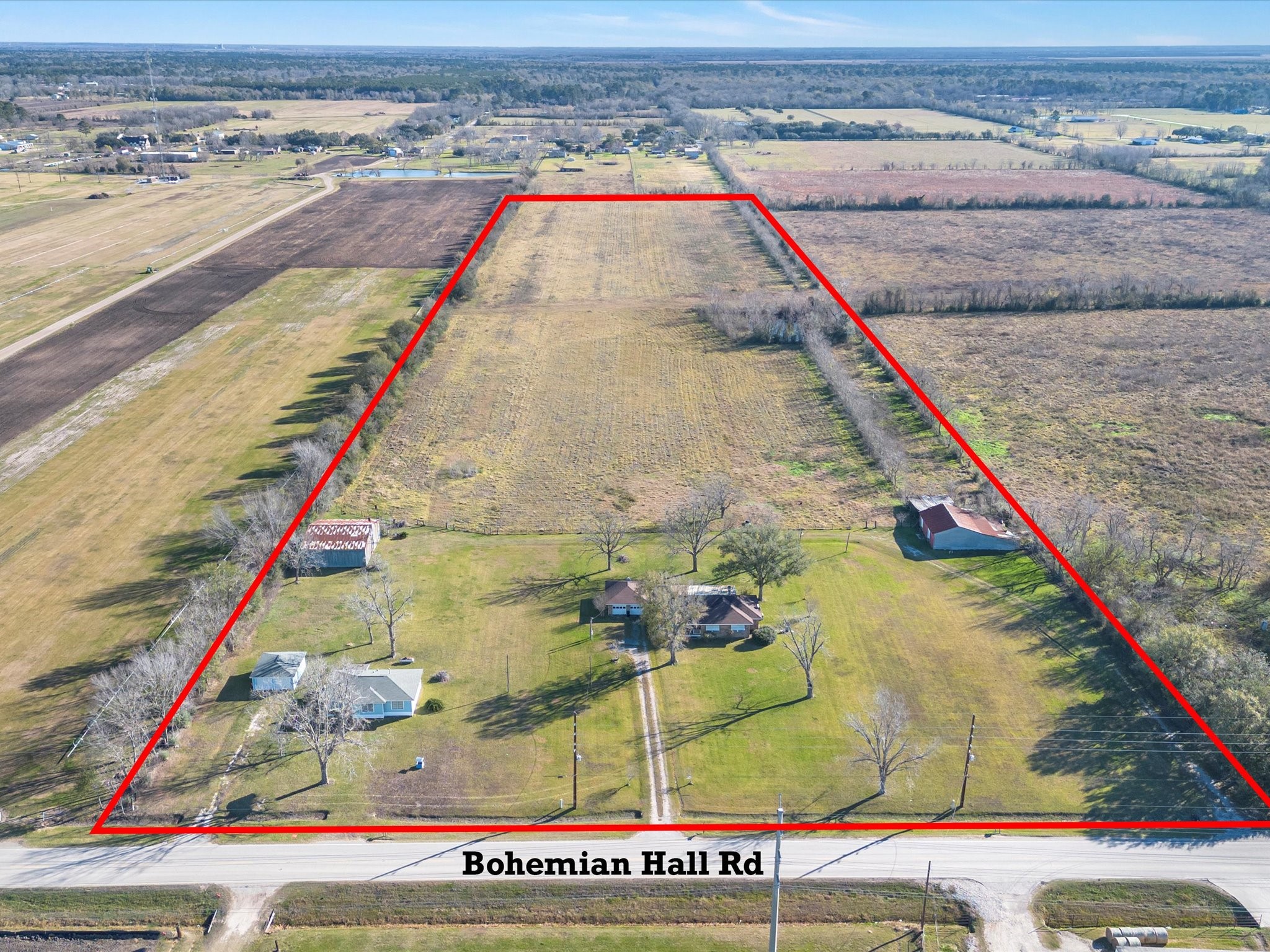 16910 Bohemian Hall Road Crosby, TX 77532 - Photo 1 of 13 25 Acres, Unrestricted, No Flood Zone, located on Crosby's Eastern corridor of Bohemian Hall. 1/2 Mile from HWY 90