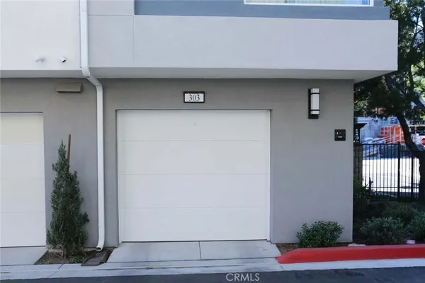 a view of small space in front view of a house