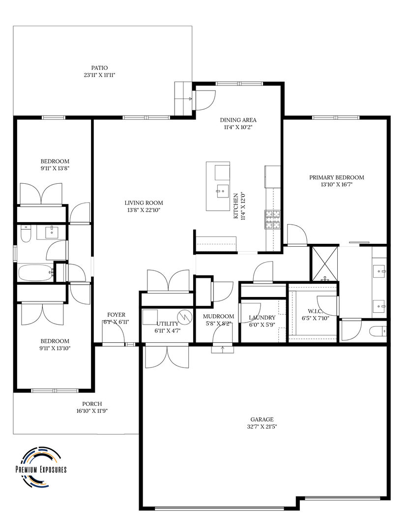 513 Patterson Drive Fisher, IL 61843 - Photo 25 of 25 a picture of a open kitchen with a white wall and white walls