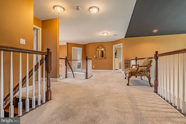 a view of an entryway with stairs