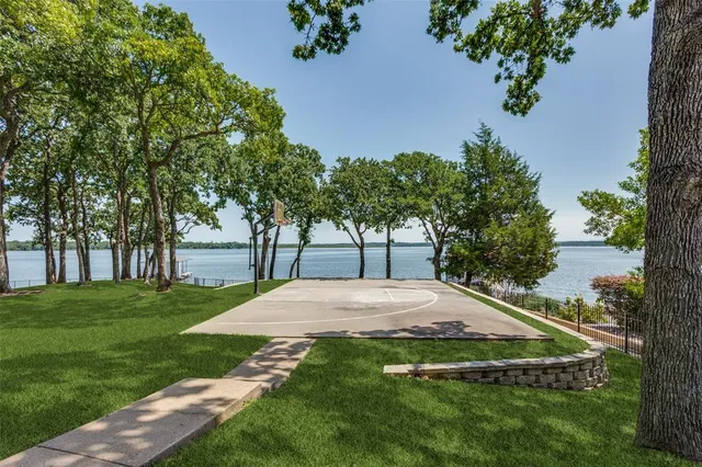 a view of backyard with green space
