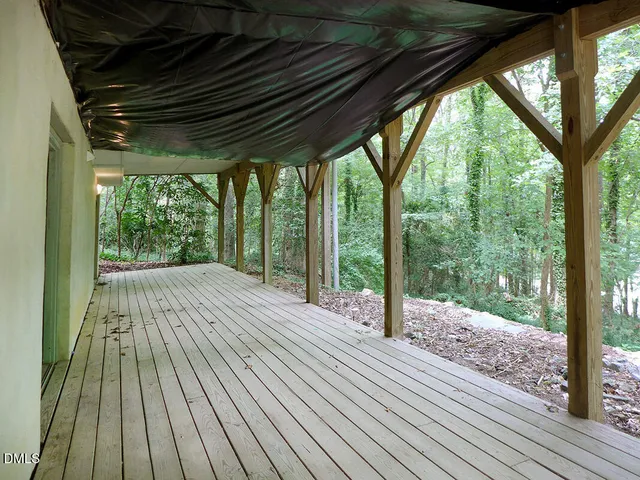 a view of backyard with green space