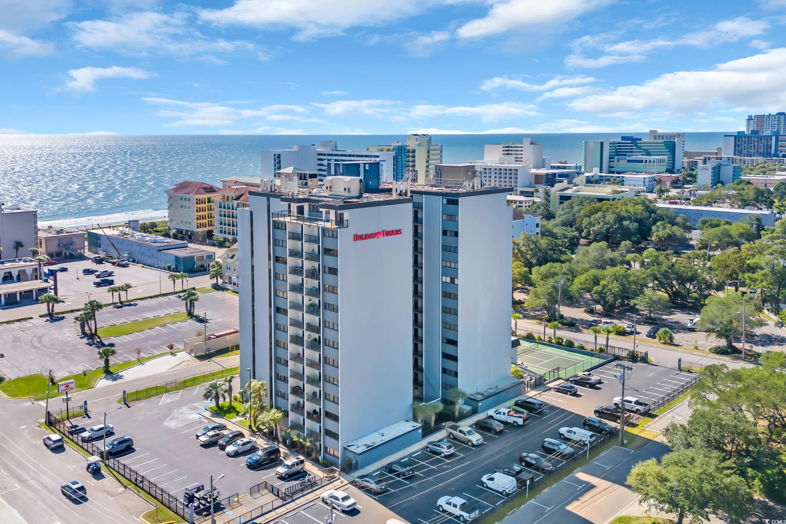 View of urban area featuring a large body of water