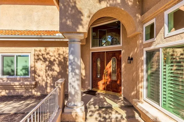 a view of front door of house
