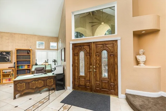 a view of living room and front door