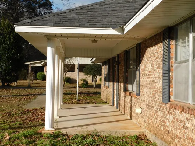 a view of a entryway door front of house