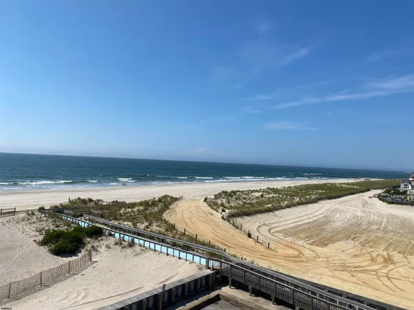 a view of an ocean and beach