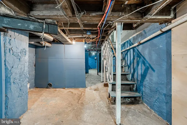 a view of storage and utility room