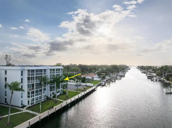 a view of a lake with a city skyline in the background