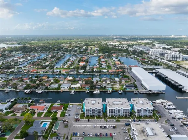 an aerial view of multiple house
