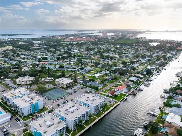 an aerial view of a city