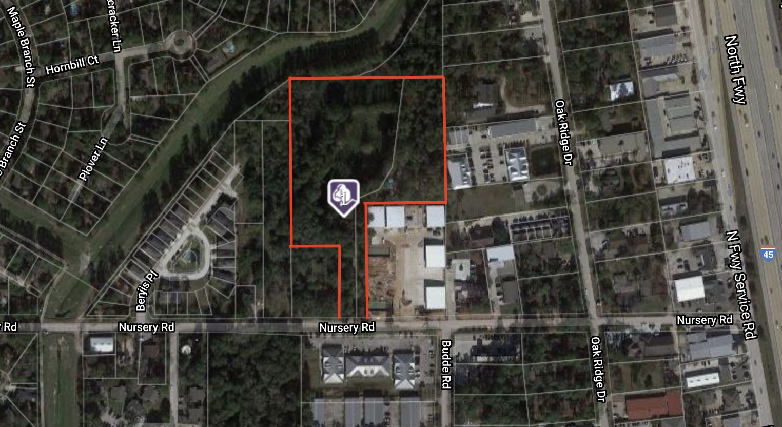 426 Nursery Road The Woodlands, TX 77380 - Photo 3 of 41 Outlined location of 426 Nursery Rd and proximity to nearby popular well known Woodlands streets.