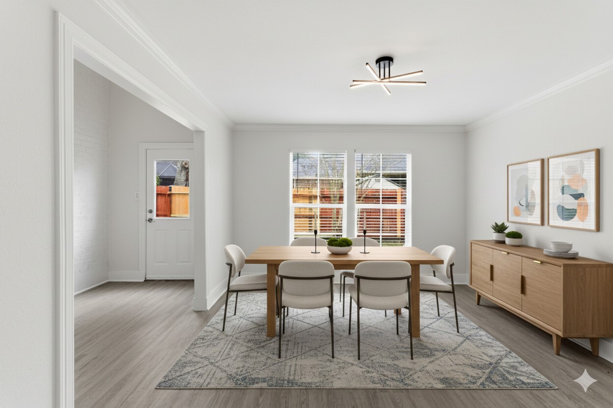 13811 Menasco Court Houston, TX 77077 - Photo 10 of 50 An AI virtually staged photo of the formal dining room.