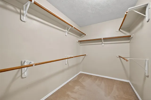 a view of small space with racks on the wall