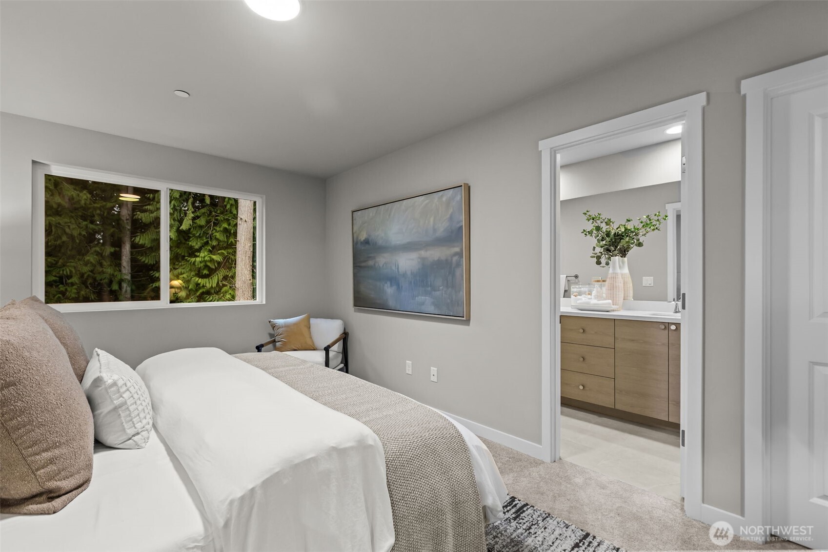 110 169th Place Southwest, Unit A Bothell, WA 98012 - Photo 12 of 29 a bedroom with a bed and a window