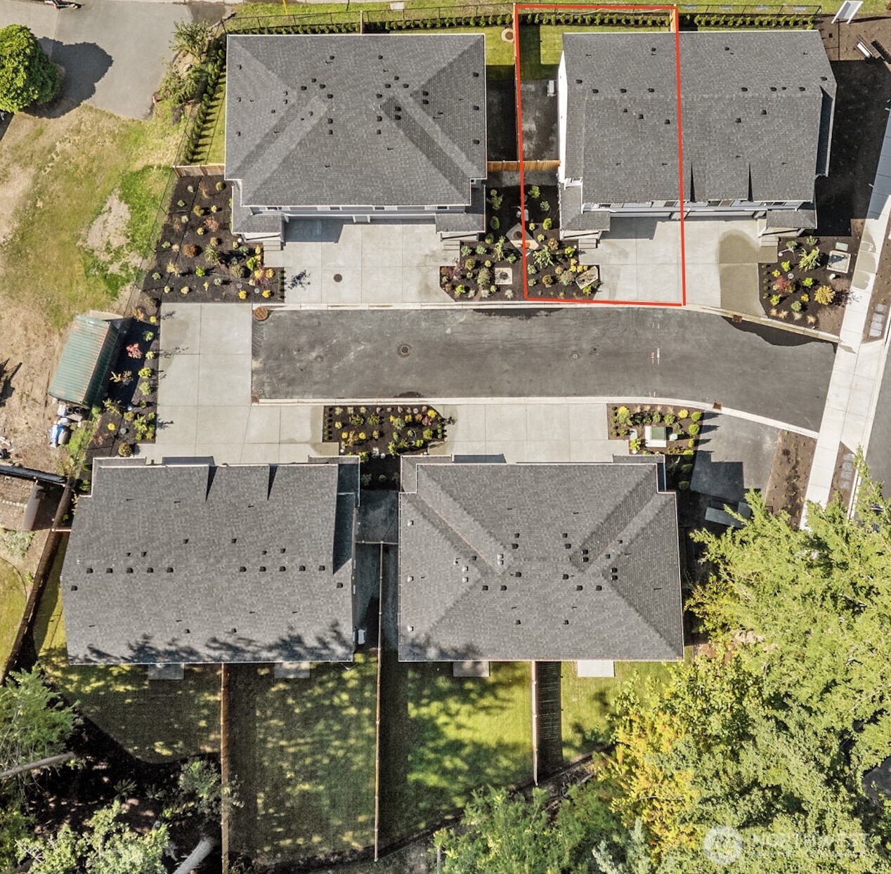 110 169th Place Southwest, Unit A Bothell, WA 98012 - Photo 3 of 29 an aerial view of a house with a yard