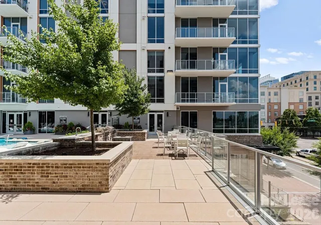 a view of a building with a window