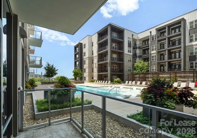 a view of a building from a window