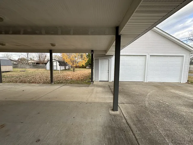 a view of parking garage