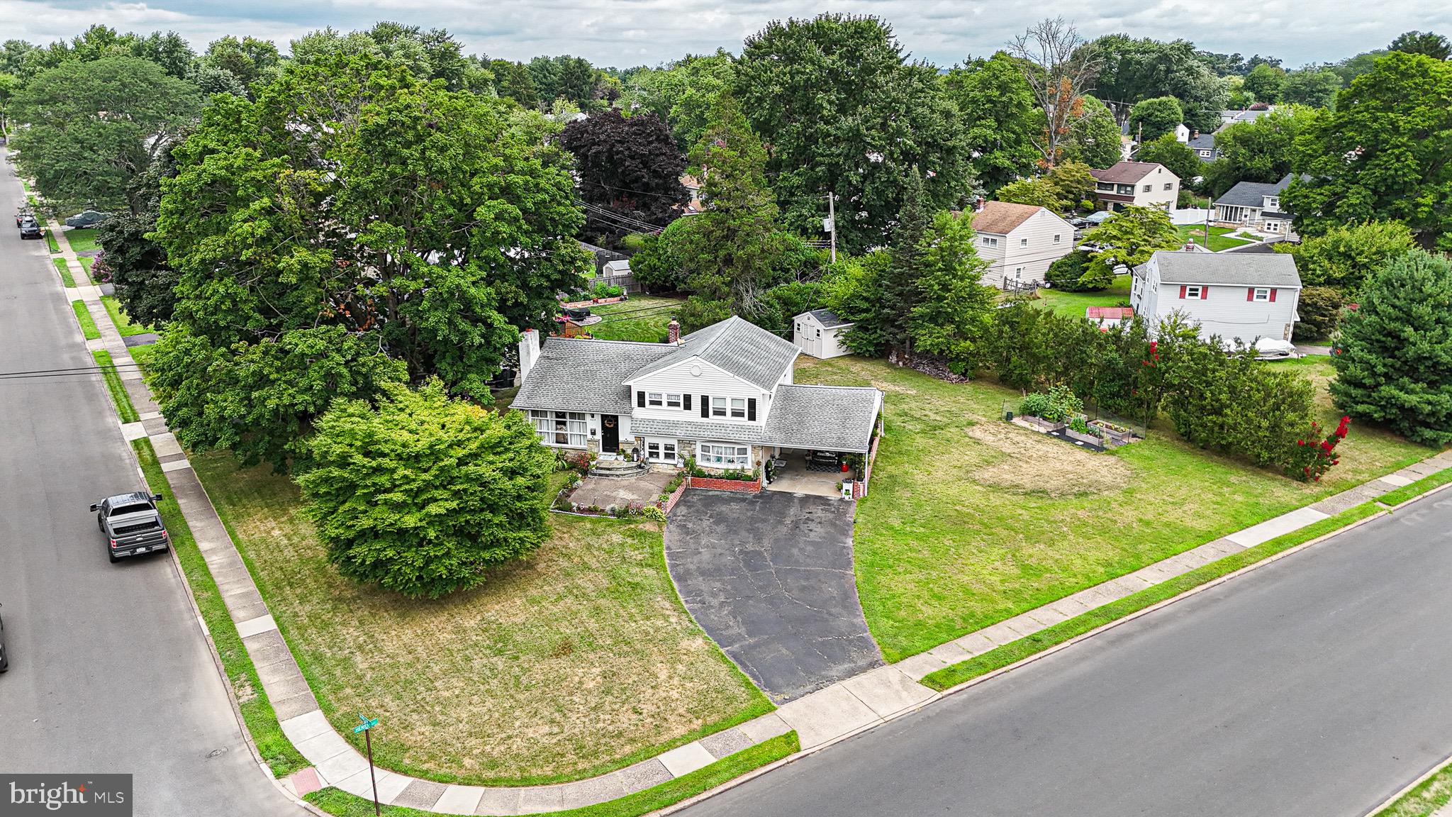 a view of a garden from a balcony
