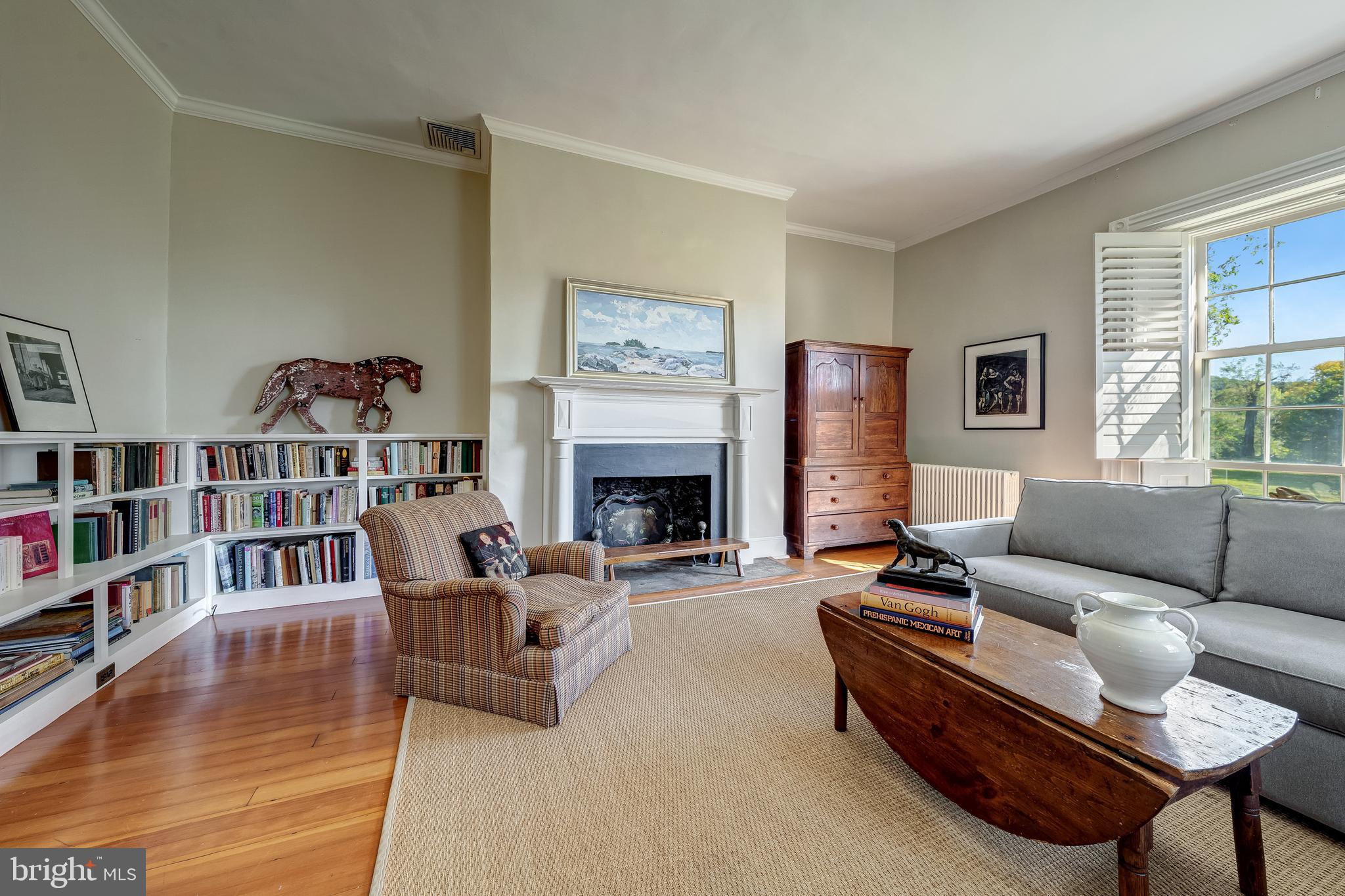3707 Carrington Road Delaplane, VA 20144 - Photo 21 of 52 a living room with furniture and a fireplace