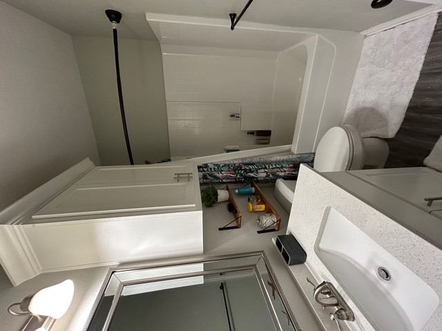6942 Halter Loop College Station, TX 77845 - Photo 13 of 28 Full bathroom with shower / bath combo, dark wood-type flooring, and vanity