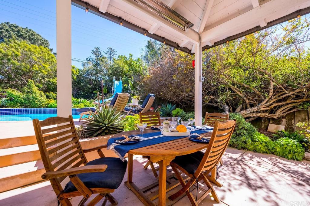 647 Arden Drive Encinitas, CA 92024 - Photo 12 of 36 a view of chairs and table in patio with a backyard