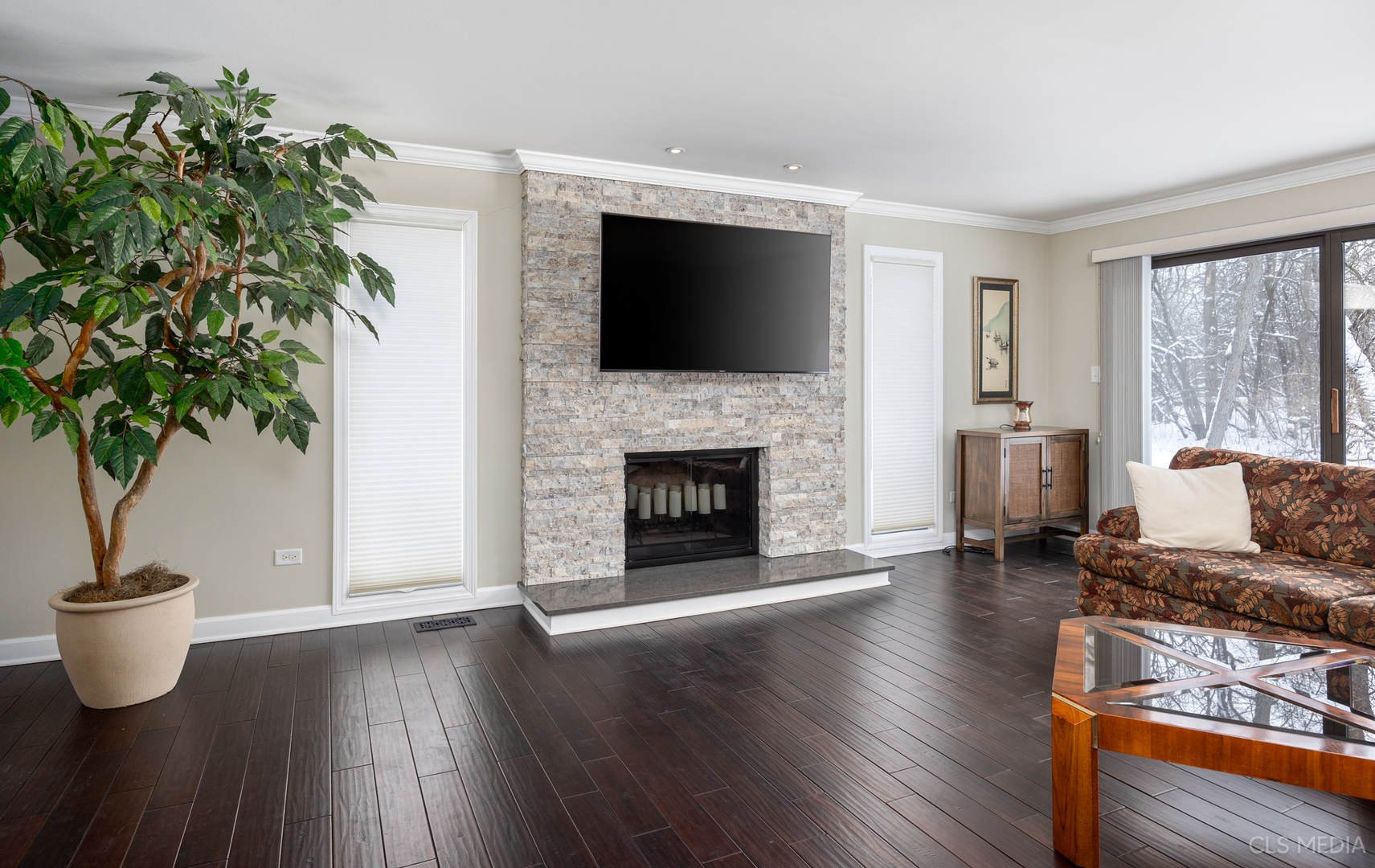 739 Old Barn Road Lake Barrington, IL 60010 - Photo 3 of 37 a living room with furniture and a fireplace