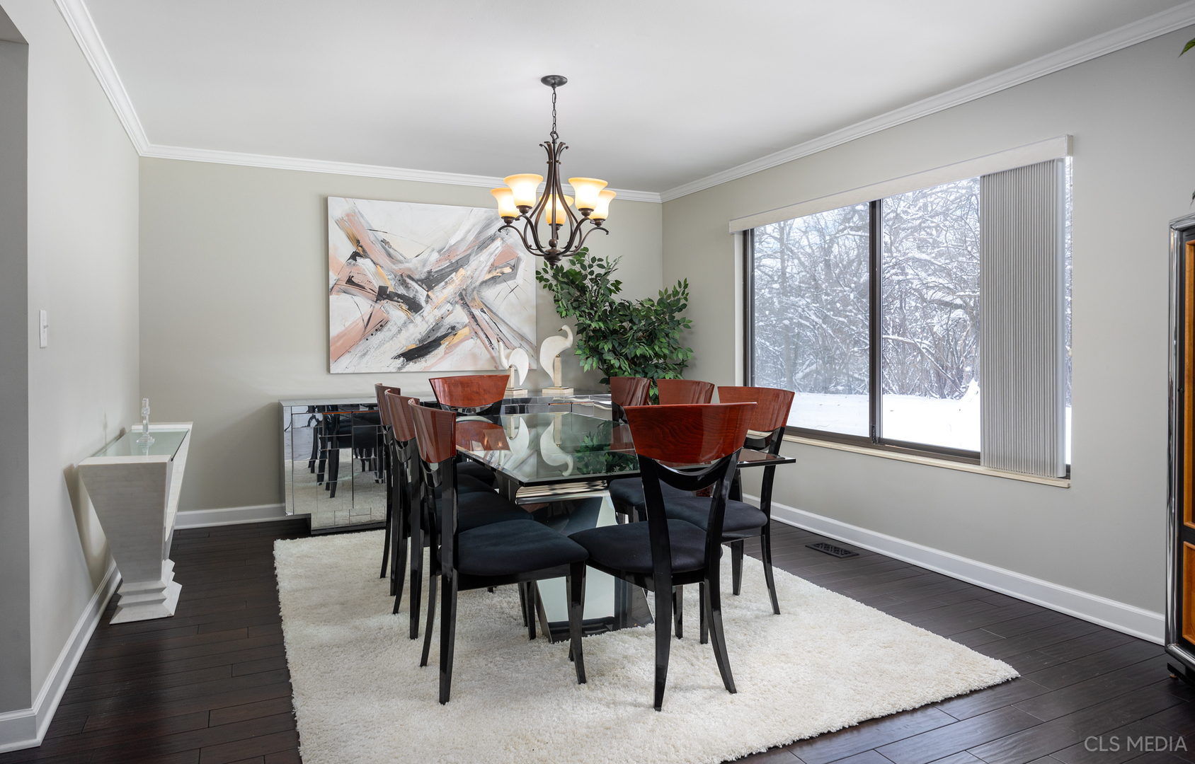 739 Old Barn Road Lake Barrington, IL 60010 - Photo 5 of 37 a view of a dining room with furniture window and wooden floor