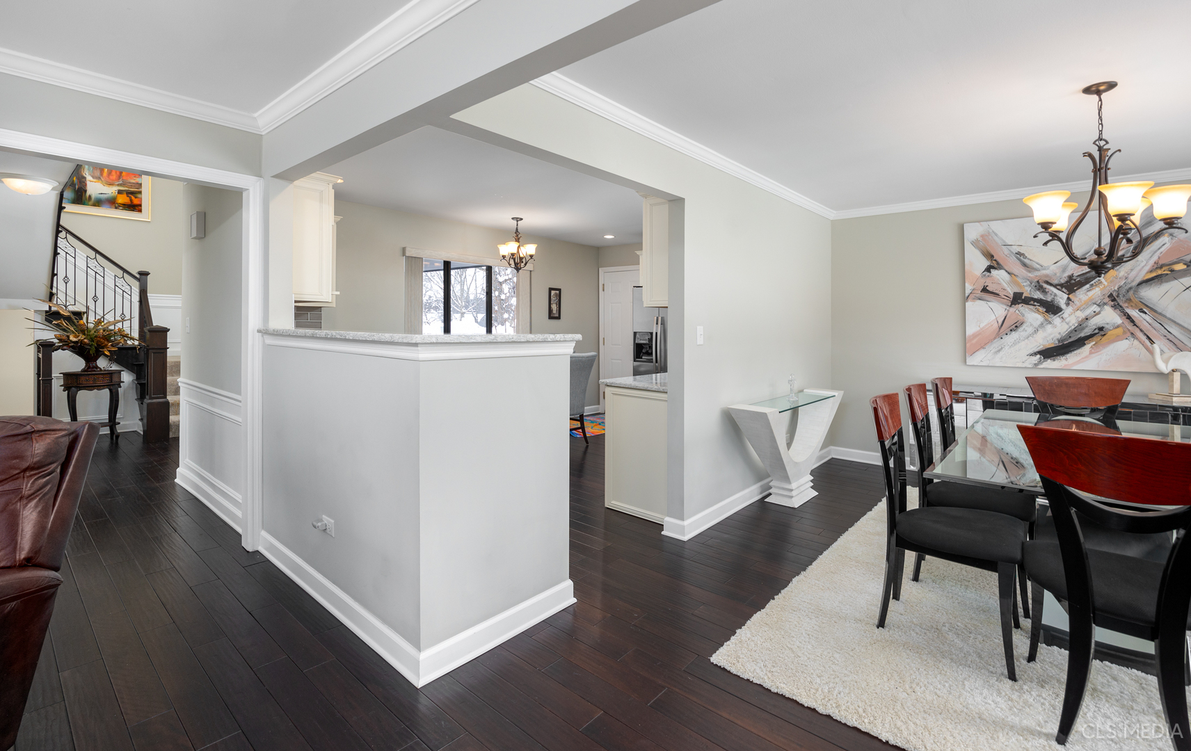 739 Old Barn Road Lake Barrington, IL 60010 - Photo 6 of 37 a view of a dining room with furniture and wooden floor