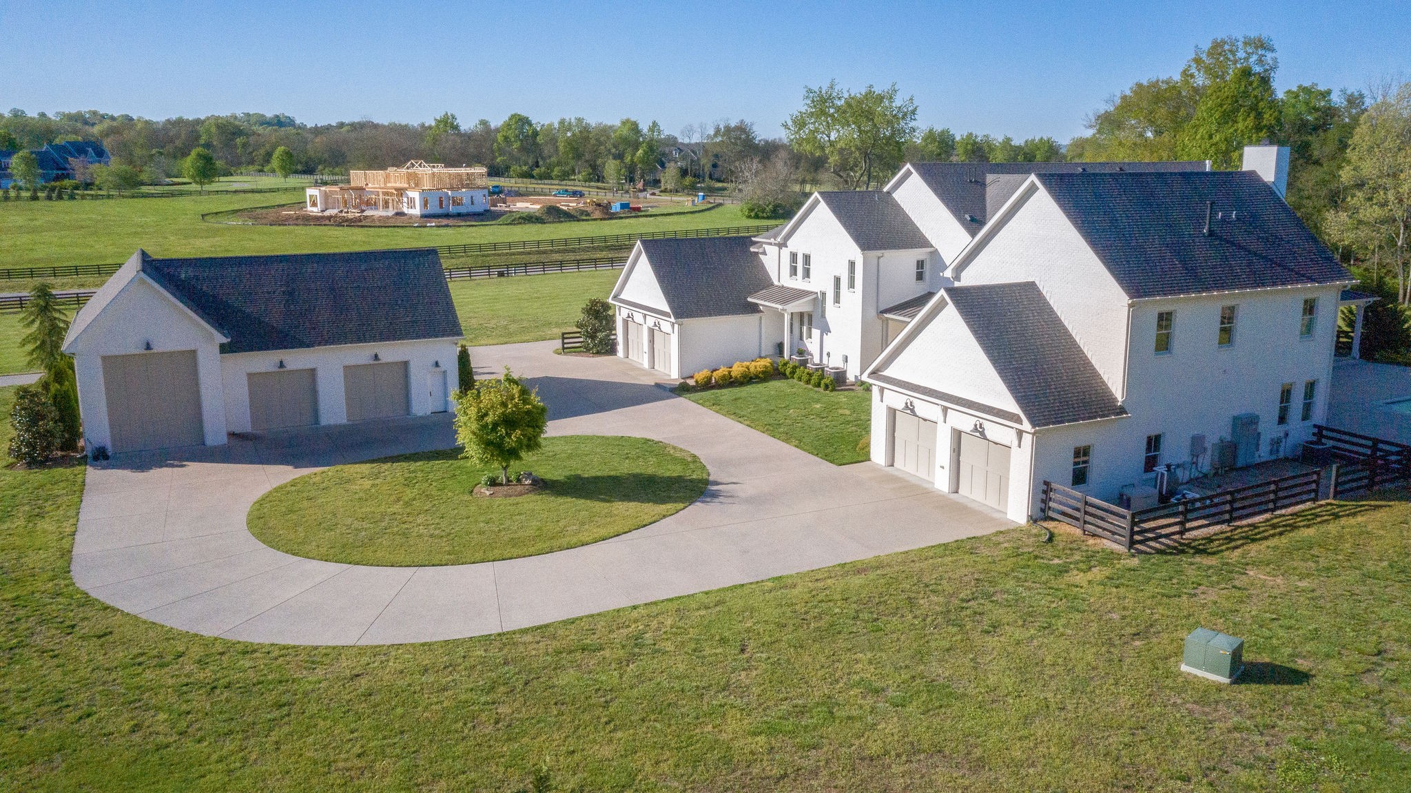 4224 Two Rivers Lane Franklin, TN 37069 - Photo 46 of 50 an aerial view of a house with garden space and a swimming pool
