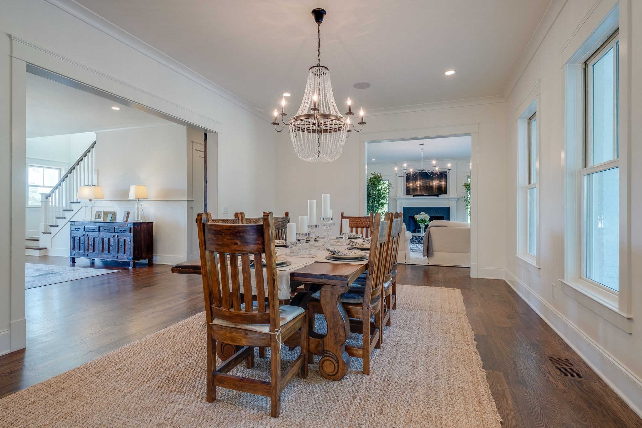 4224 Two Rivers Lane Franklin, TN 37069 - Photo 8 of 50 a view of a dining room with furniture window and wooden floor