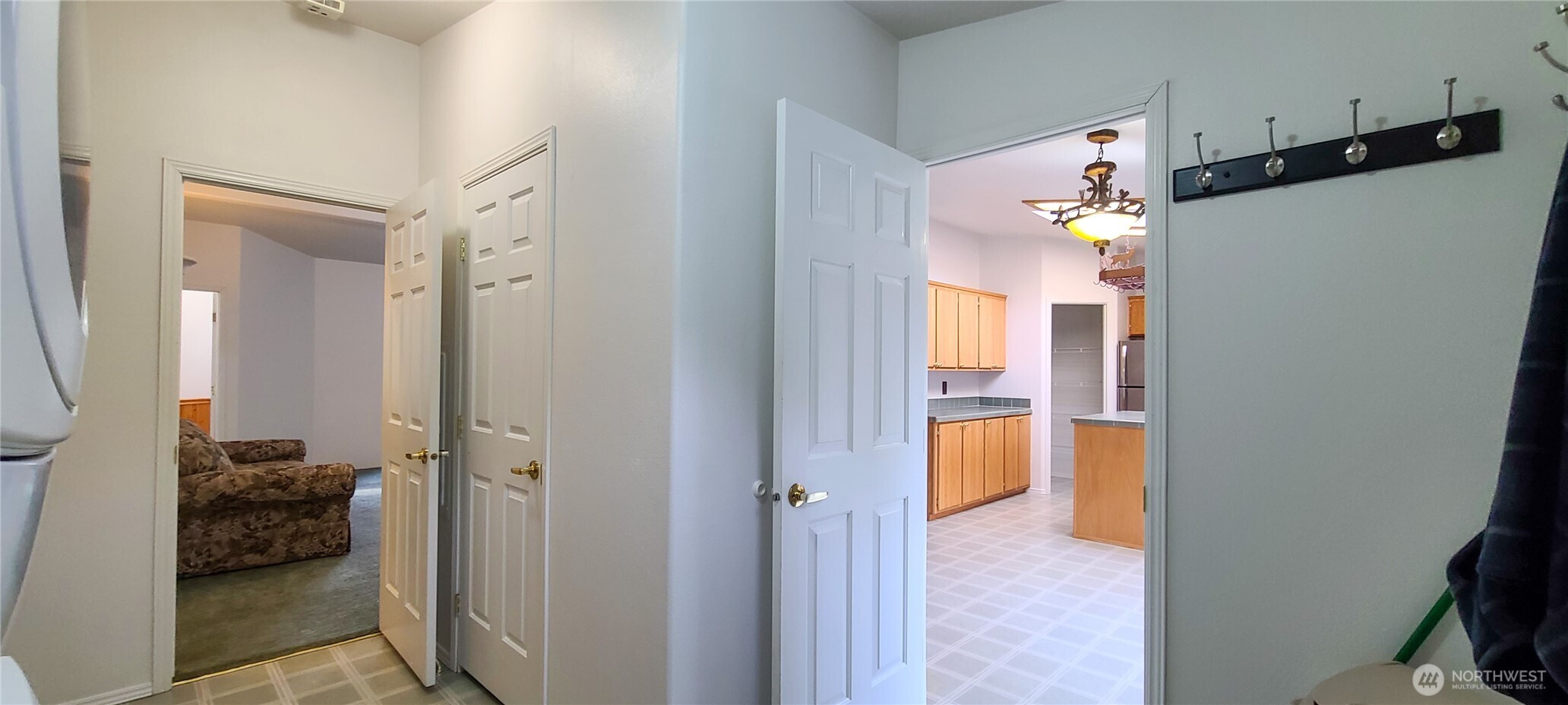 773 Lucas Creek Road Chehalis, WA 98532 - Photo 2 of 40 a view of a hallway with closet and a livingroom view