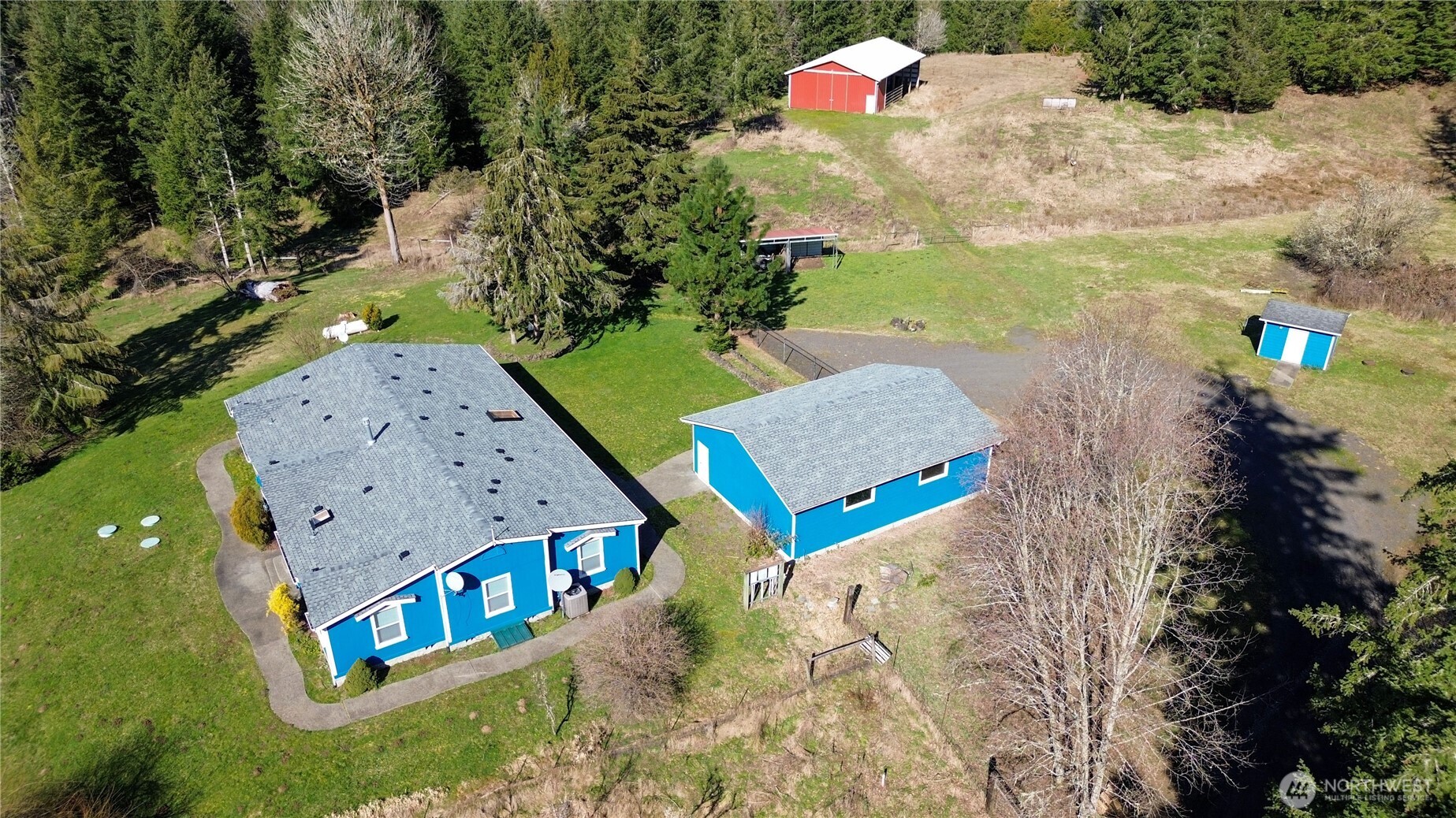 773 Lucas Creek Road Chehalis, WA 98532 - Photo 34 of 37 an aerial view of a house having yard