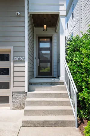 a view of entryway with a front door