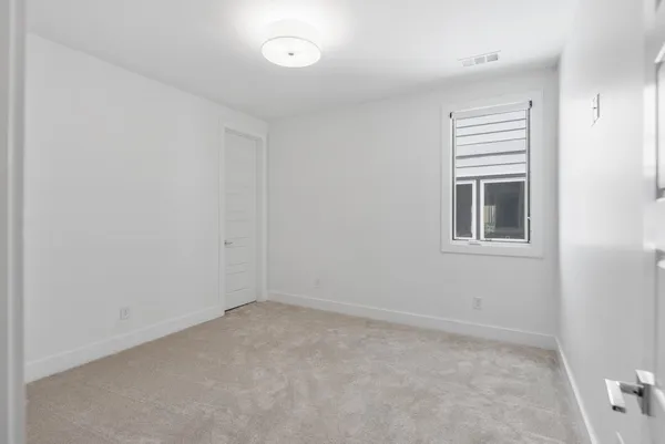 an empty room with a window