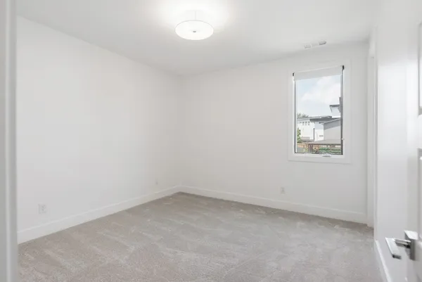 an empty room with a window
