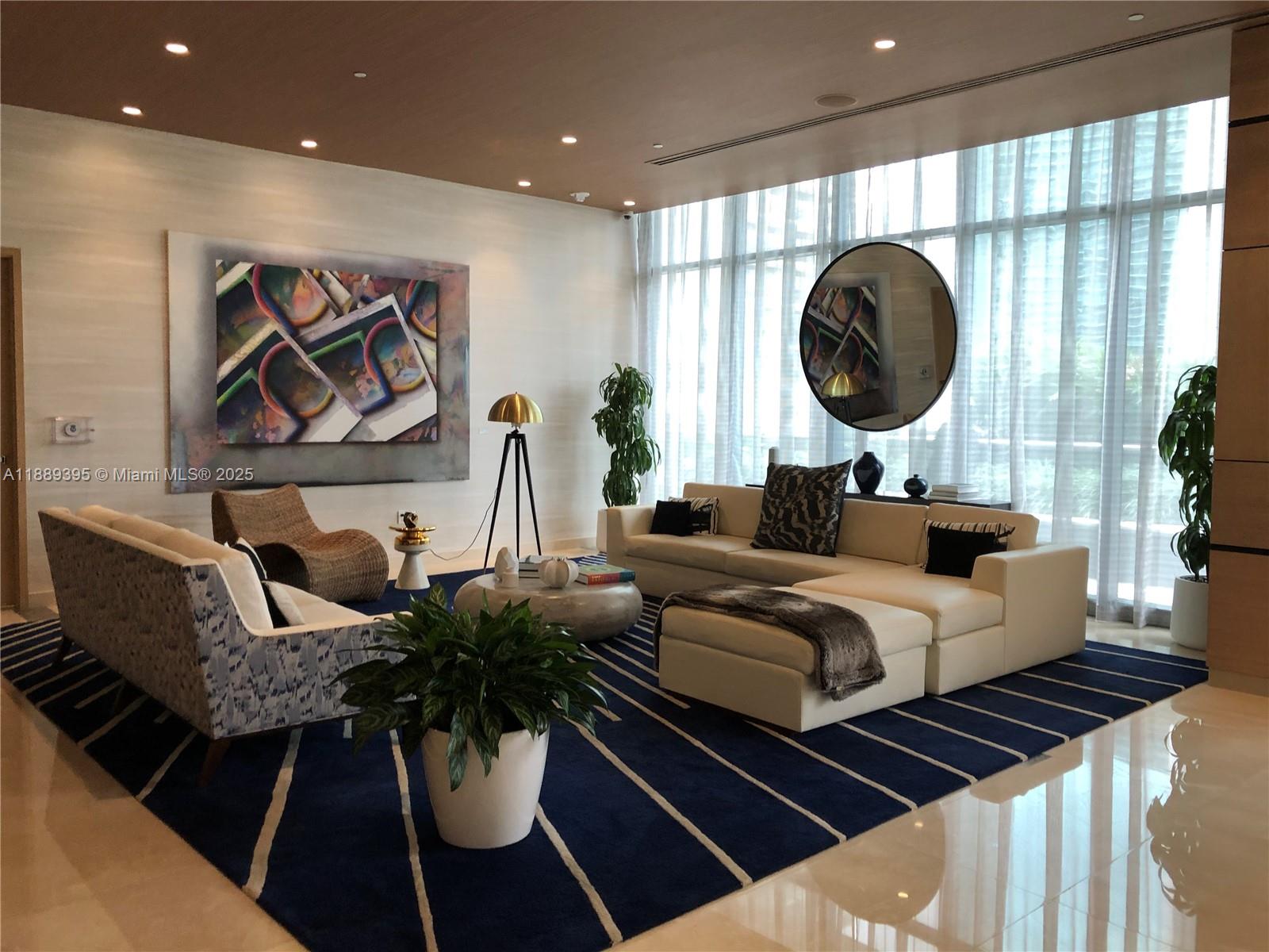 55 Southwest 9th Street, Unit 2201 Miami, FL 33130 - Photo 50 of 58 One of many seating areas to hang out with friends and family