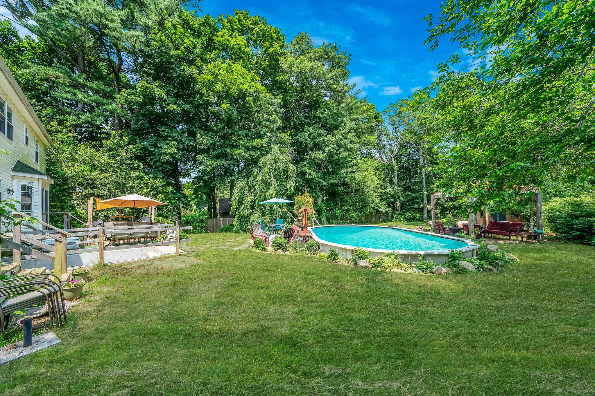 4 Ariel Court Rocky Point, NY 11778 - Photo 35 of 45 a view of a backyard with swimming pool