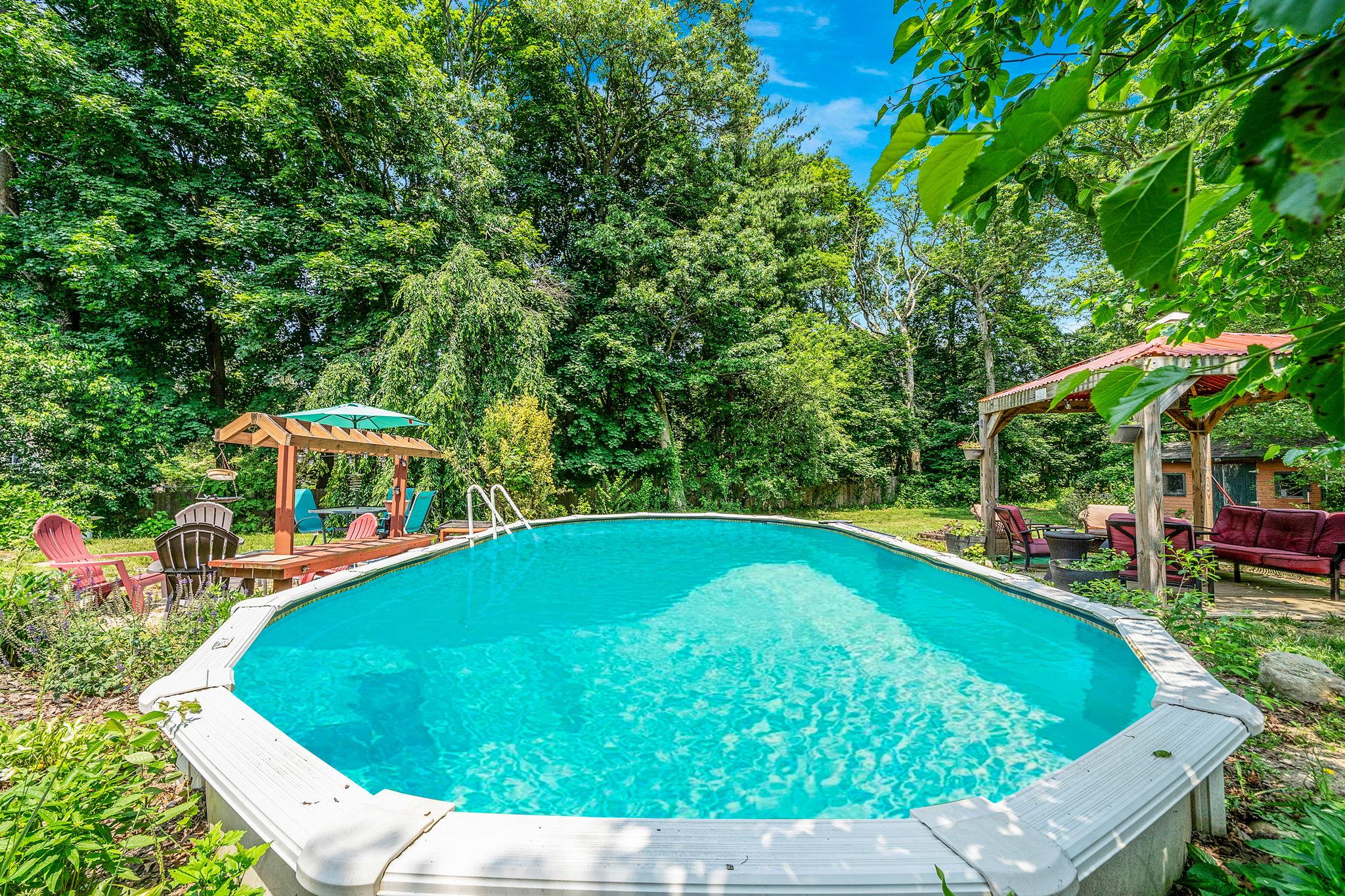 4 Ariel Court Rocky Point, NY 11778 - Photo 39 of 45 a view of a swimming pool with a garden