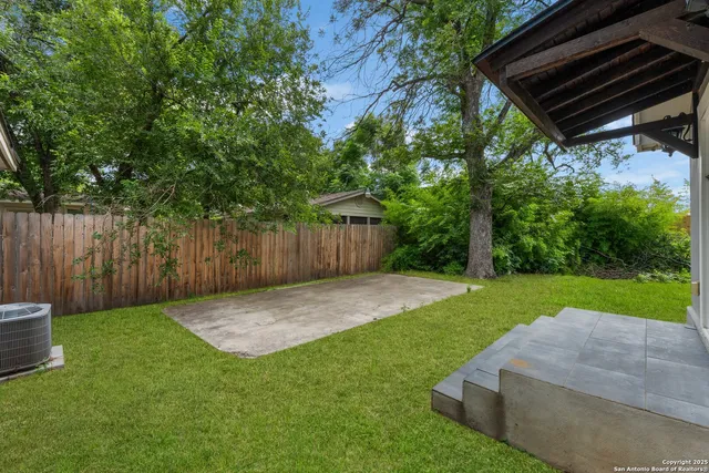 a backyard of a house