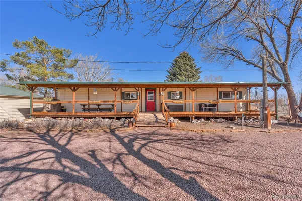 a view of a house with a patio