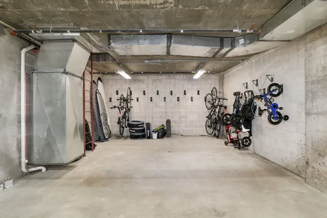 a view of a bike garage