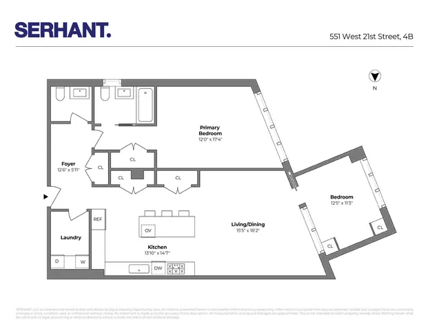 $2,150,000 | 551 West 21st Street, Unit 4B | Chelsea