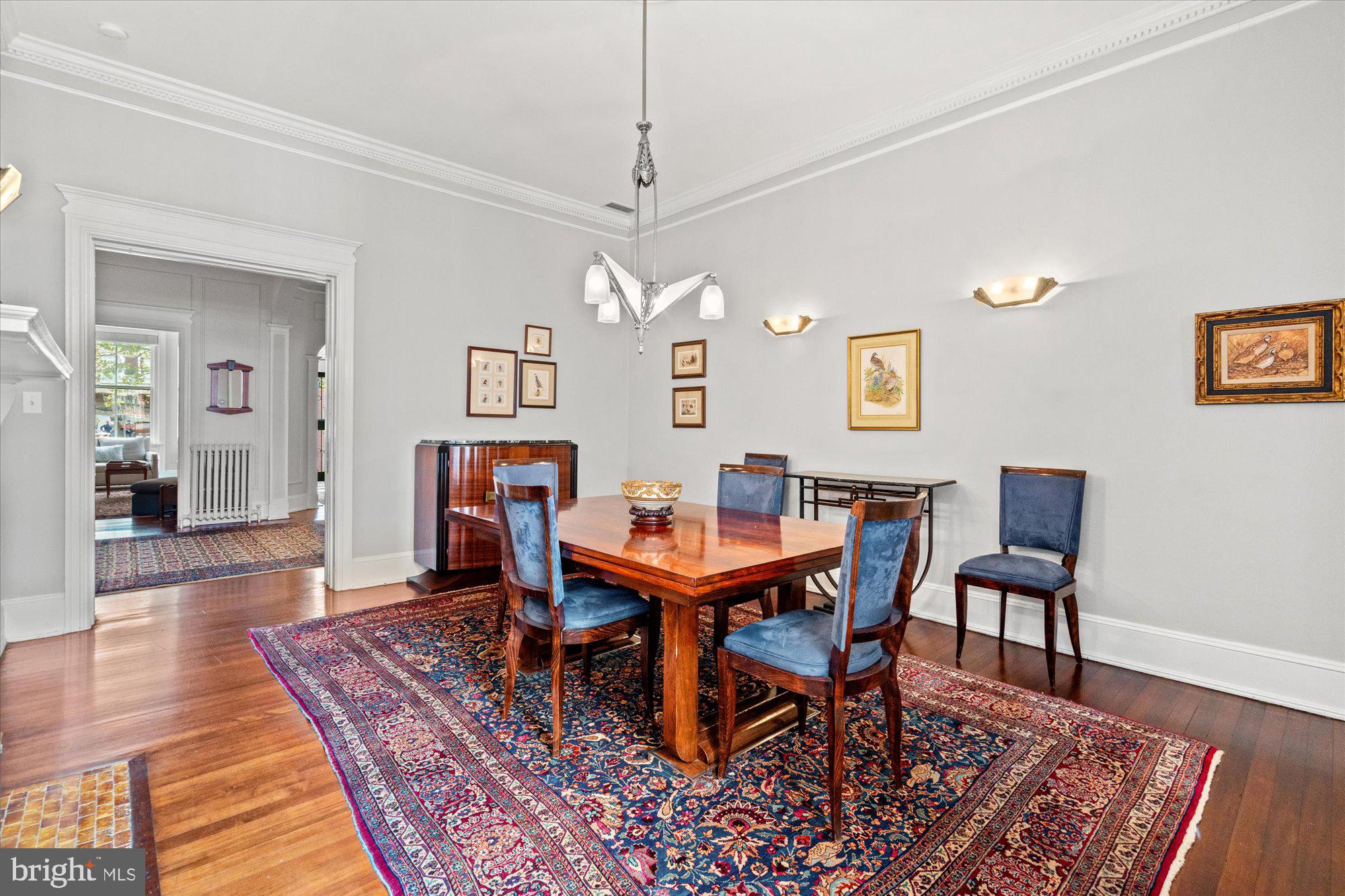 2021 Q Street Northwest Washington, DC 20009 - Photo 15 of 57 Stunning dining room with art deco chandelier