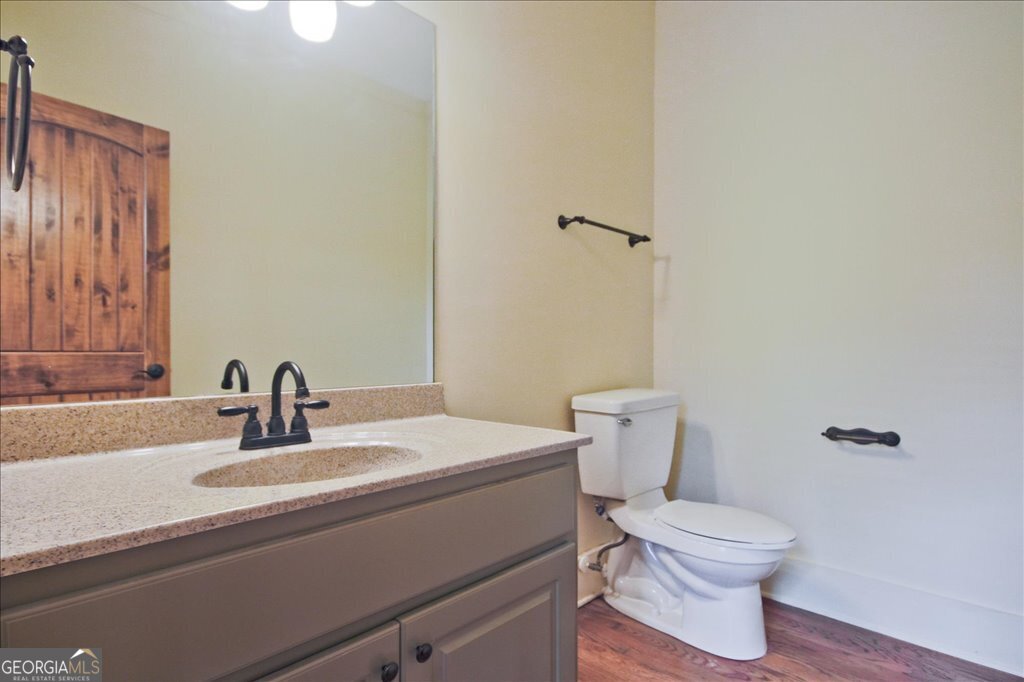 194 Edgewater Trail South Toccoa, GA 30577 - Photo 33 of 70 a bathroom with a sink a toilet and mirror