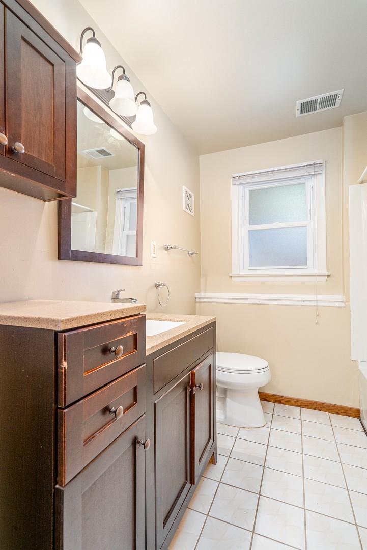 1425 Douglas Lane Crete, IL 60417 - Photo 15 of 19 a bathroom with a sink a toilet and mirror